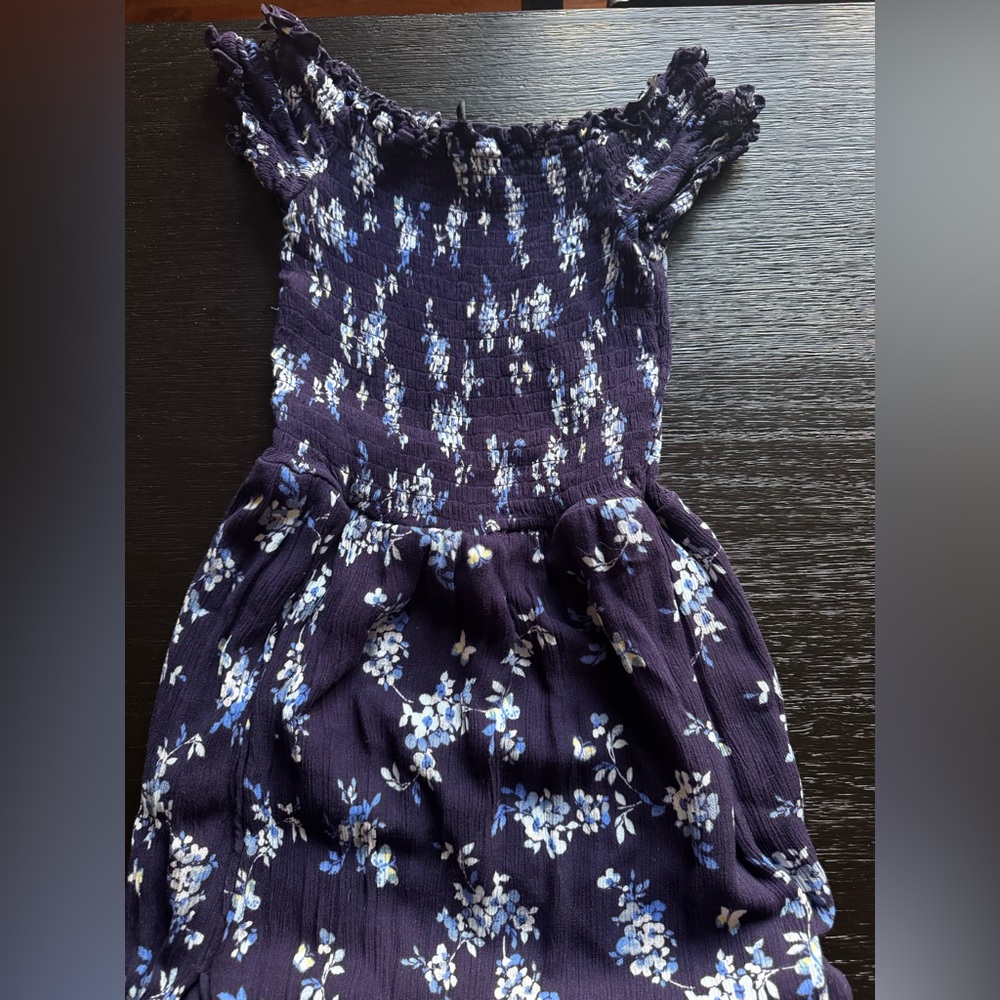 H&M Divided Navy and White Floral Dress